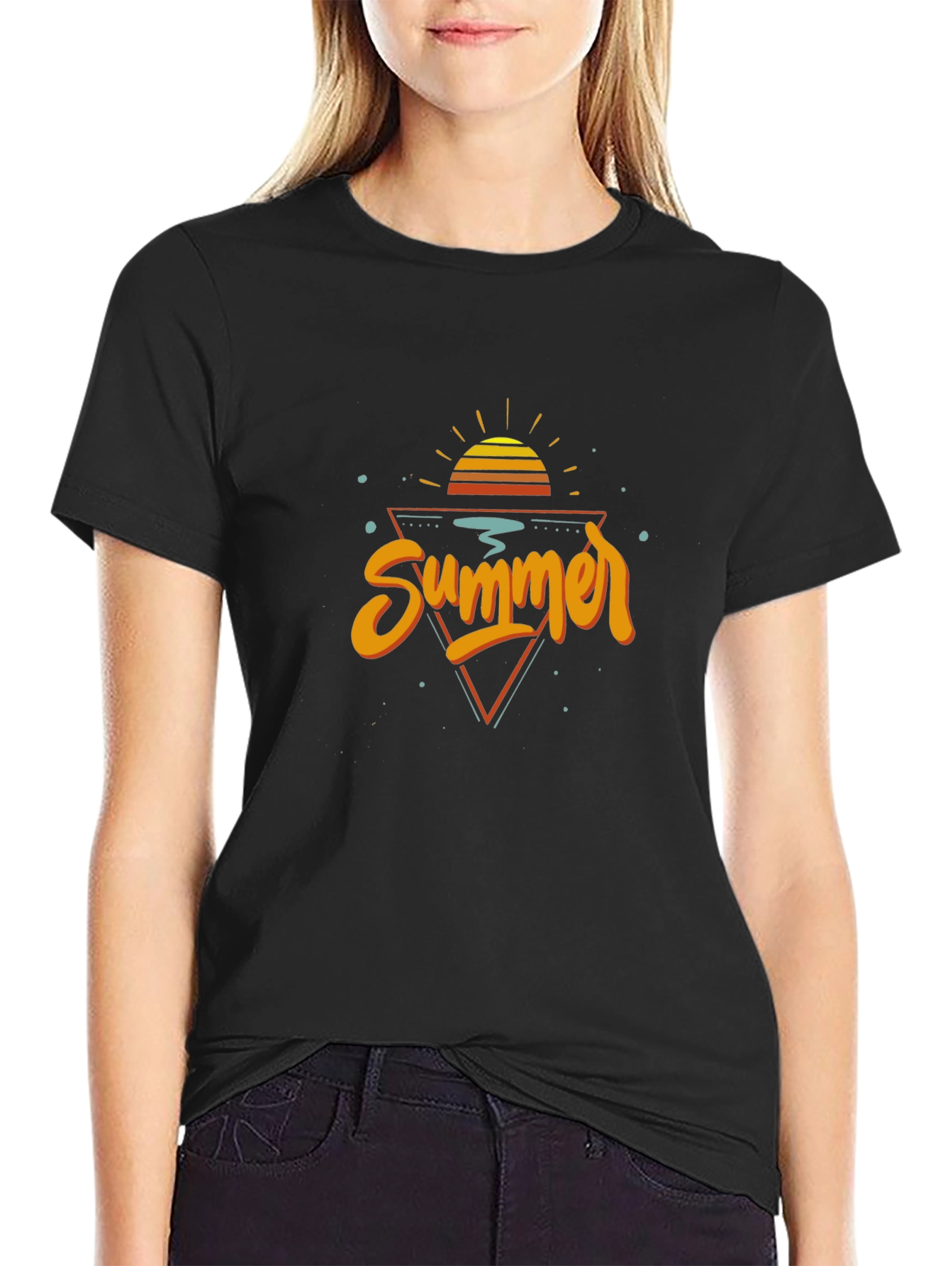 Summer Graphic T-Shirt - Retro Sunset Design