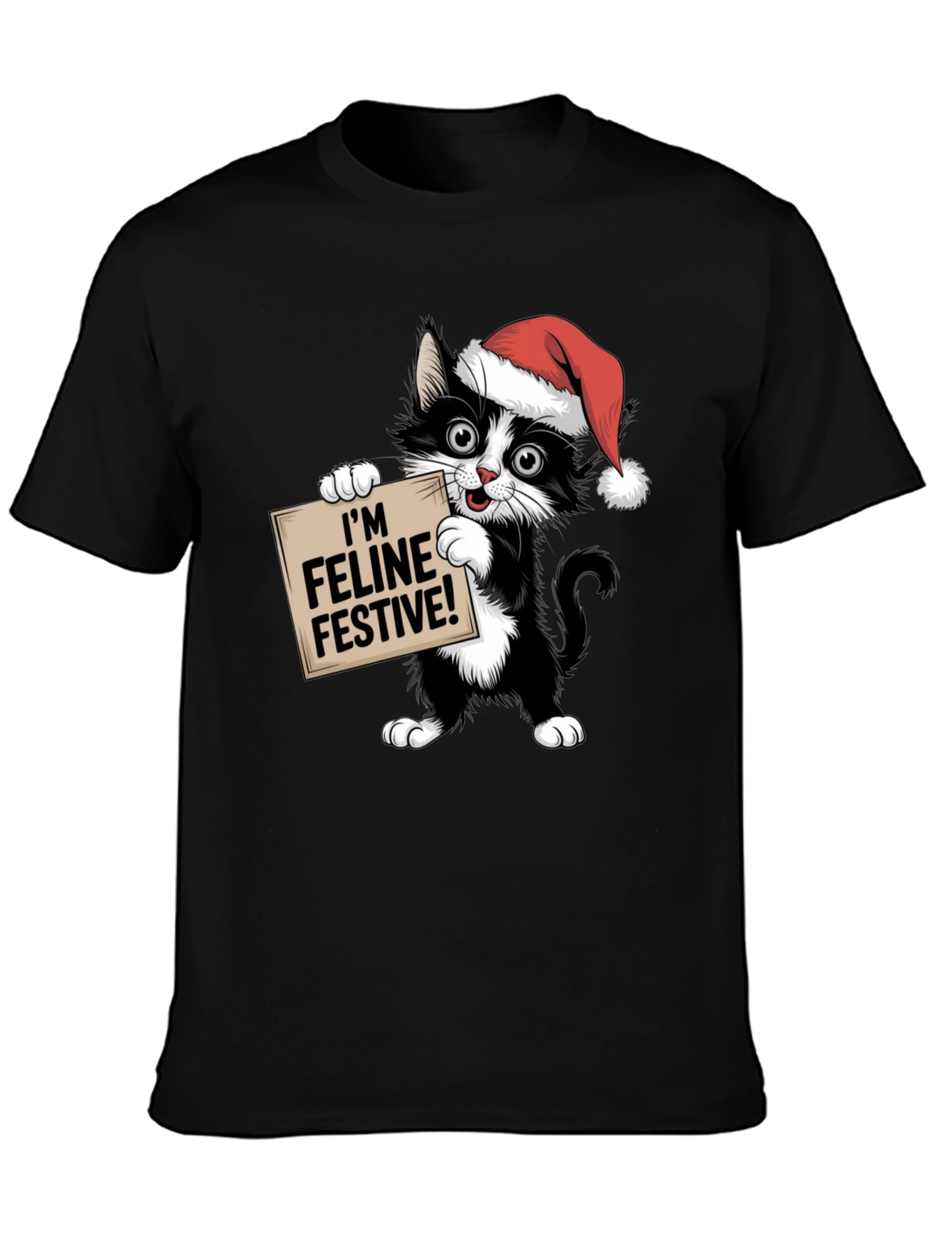 Feline Festive Cat Christmas T-Shirt