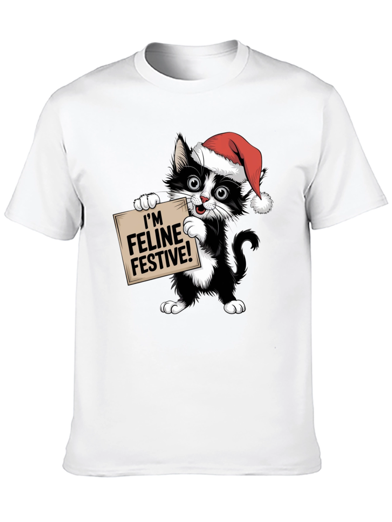 Feline Festive Cat Christmas T-Shirt