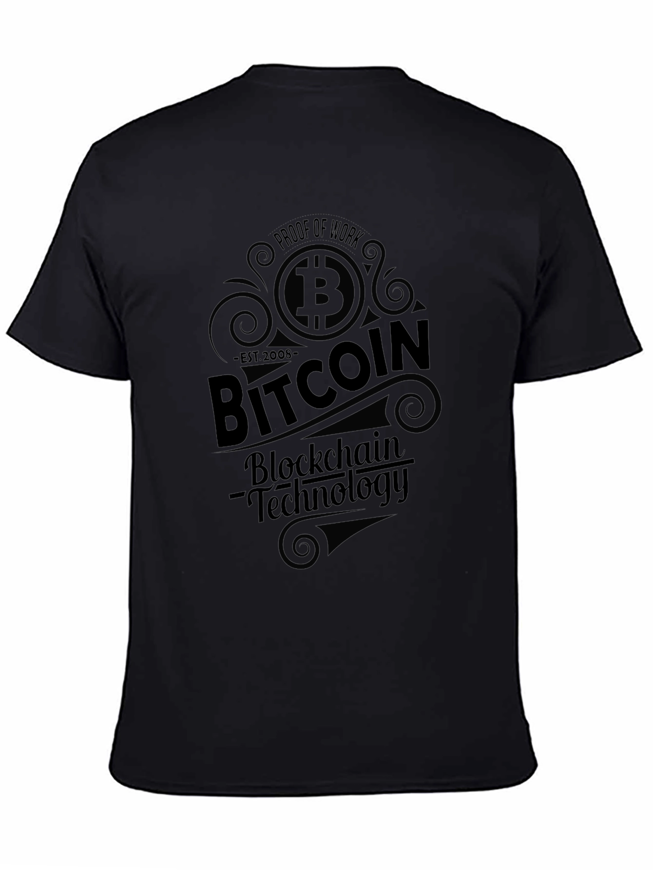 Bitcoin Blockchain Technology Black T-Shirt