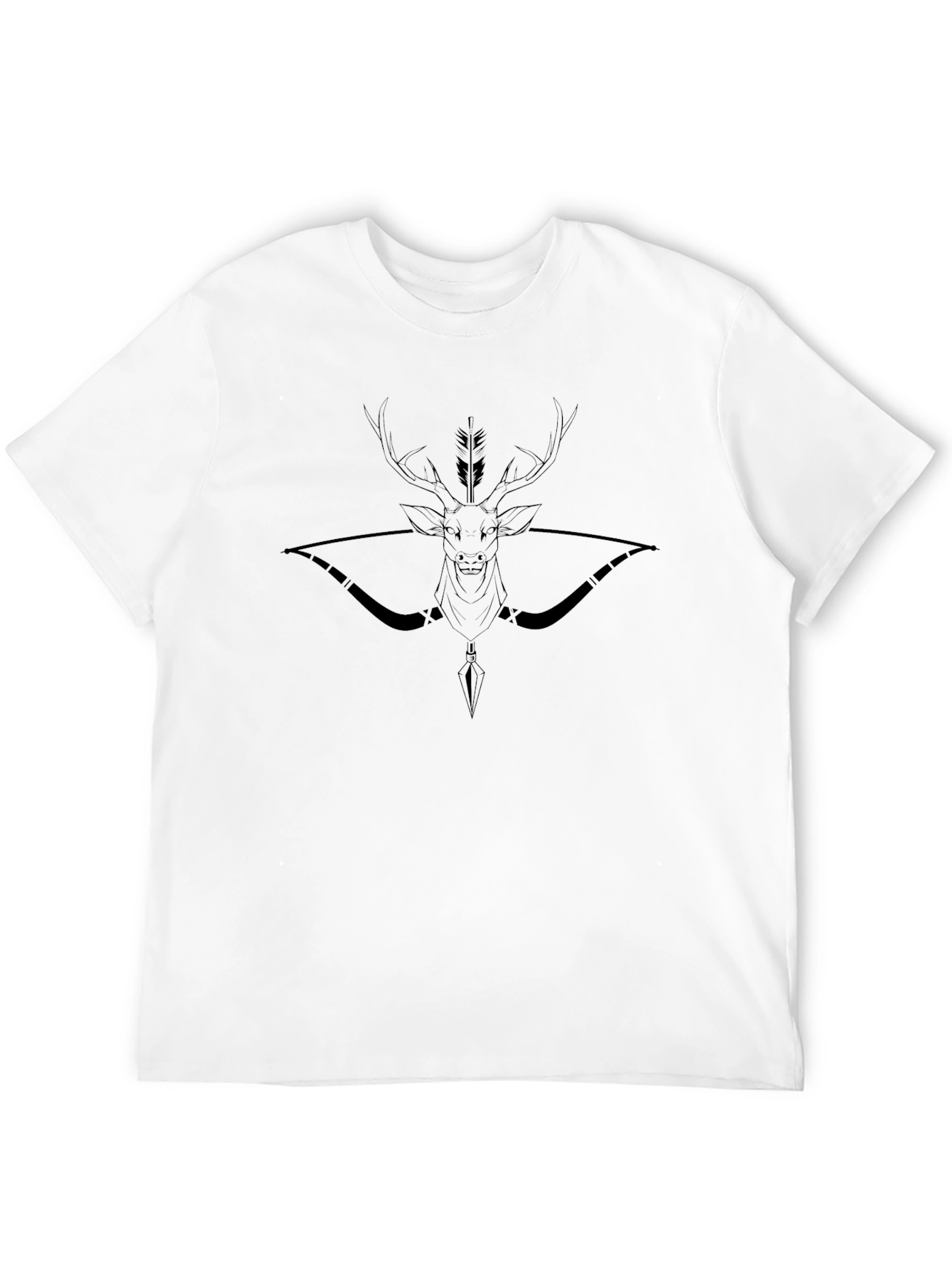 Black Deer Archer Graphic Tee - Mens Fashion