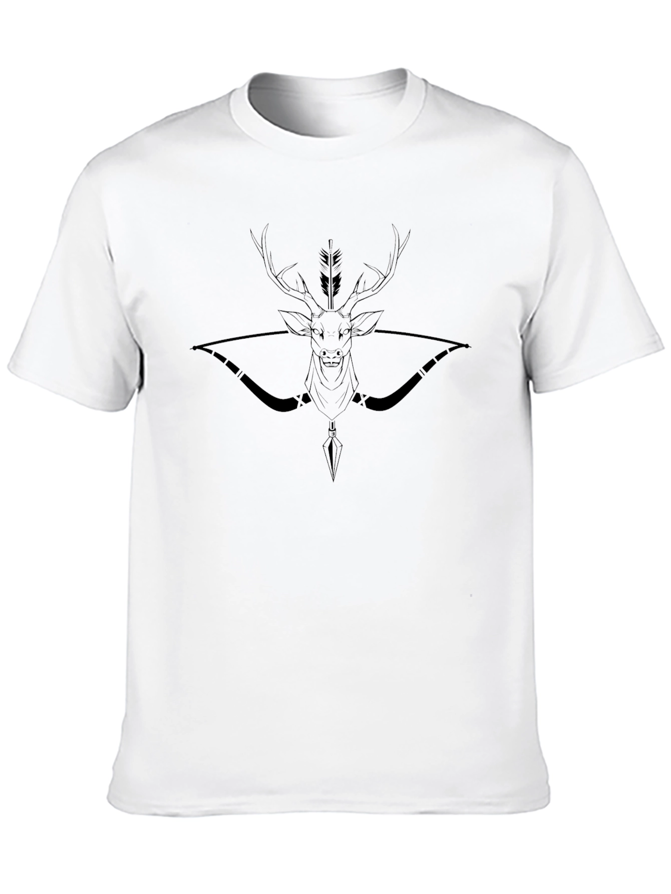 Black Deer Archer Graphic Tee - Mens Fashion
