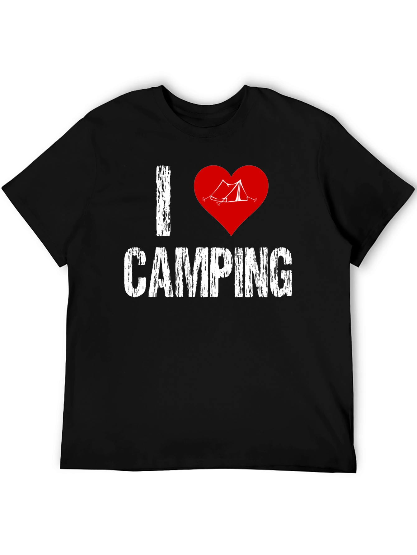 I Heart Camping Graphic T-Shirt - Black