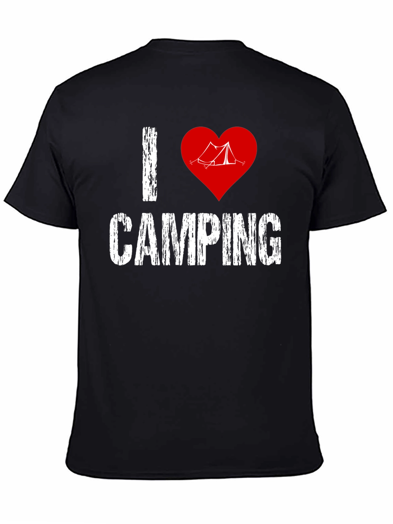 I Heart Camping Graphic T-Shirt - Black