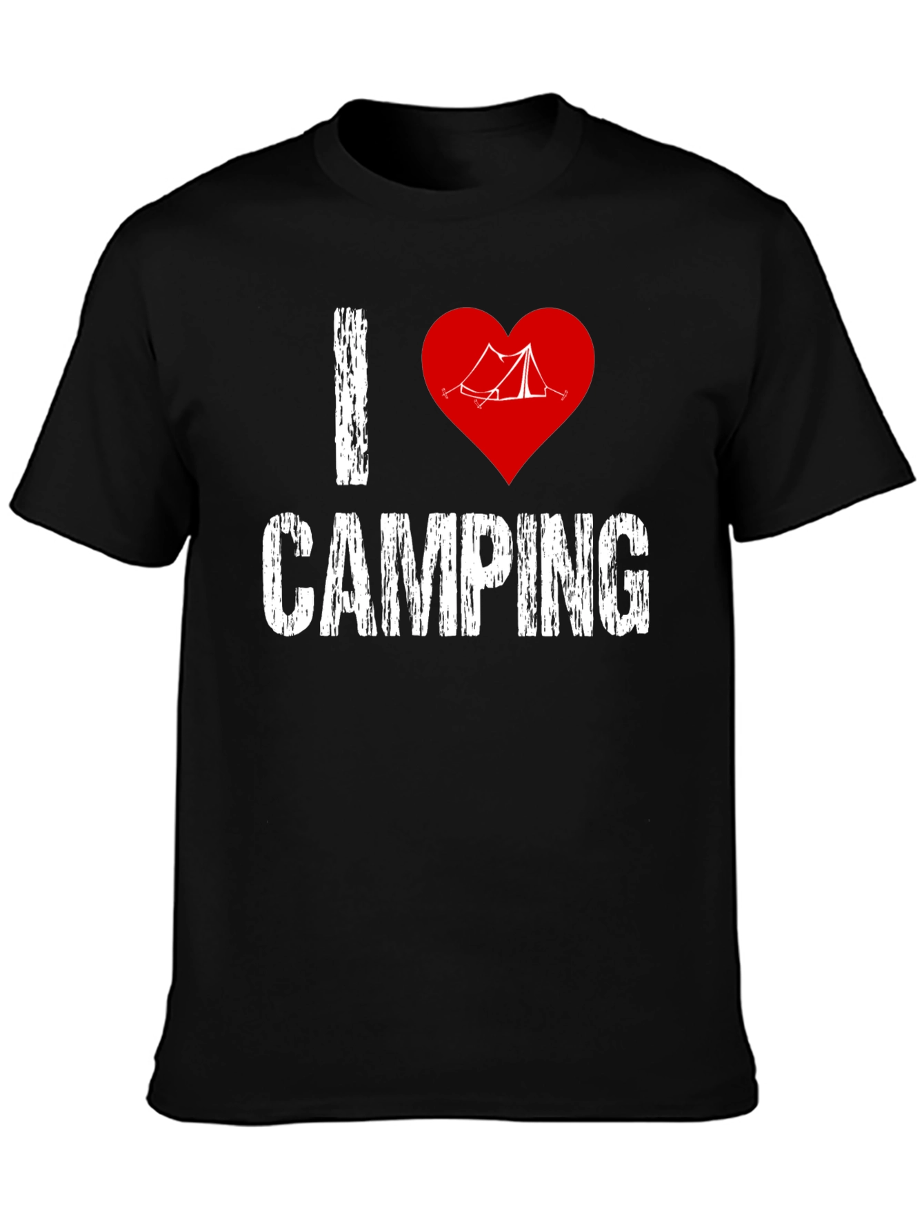 I Heart Camping Graphic T-Shirt - Black