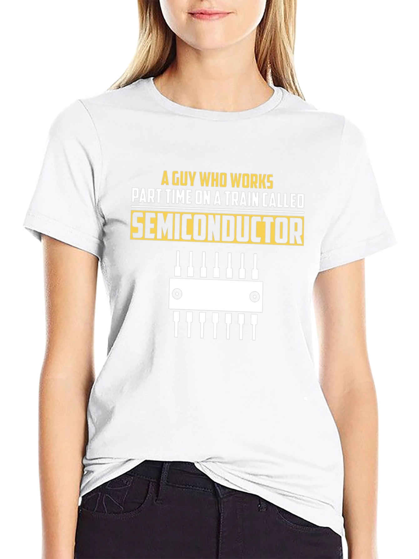 Semiconductor Train T-Shirt: Engineer Humor Tee