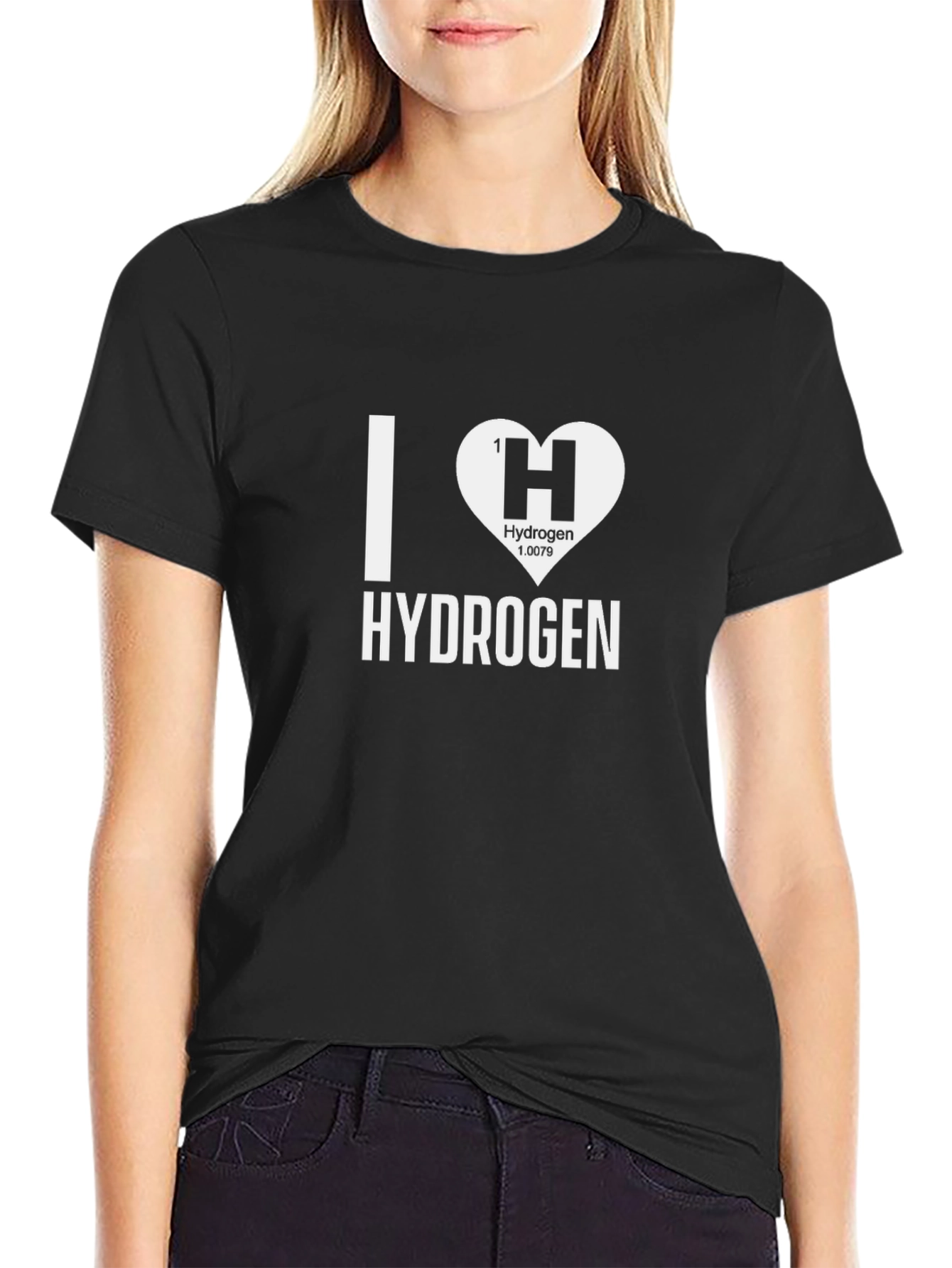 I Heart Hydrogen Black T-Shirt