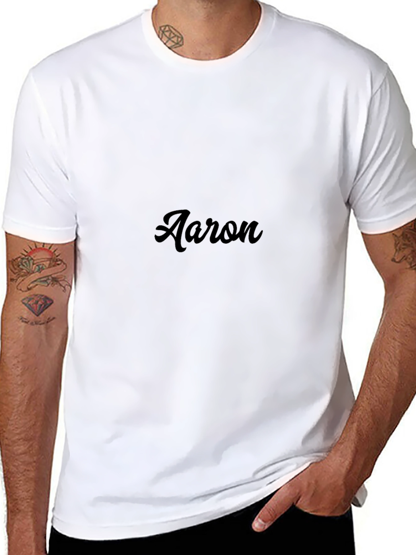 Black Aaron T-Shirt Casual Wear