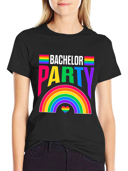 Bachelor Party Rainbow Pride T-Shirt