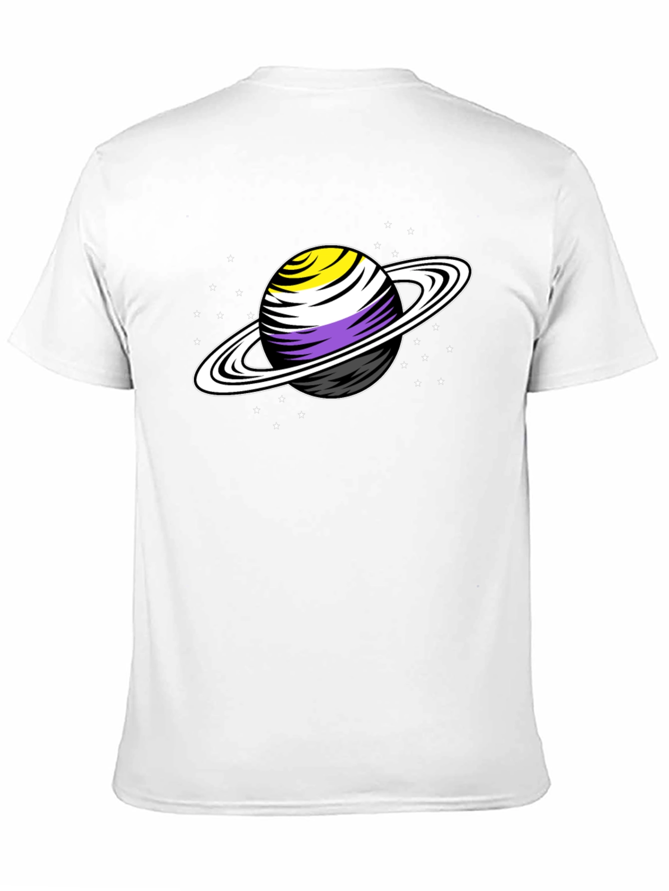 Nonbinary Pride Saturn T-Shirt - Stylish Graphic Tee