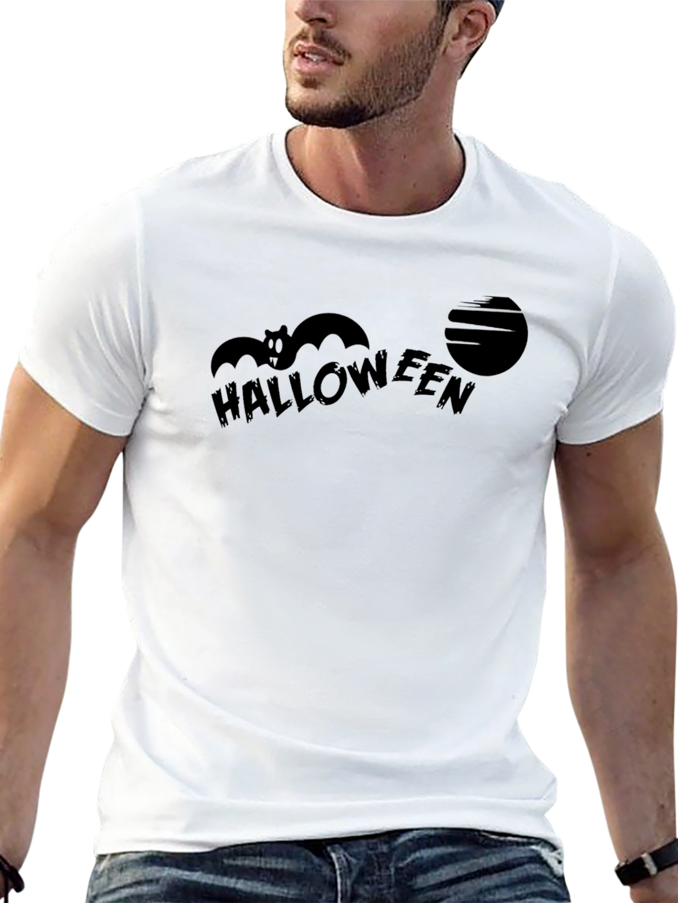 Halloween Bat Graphic T-Shirt