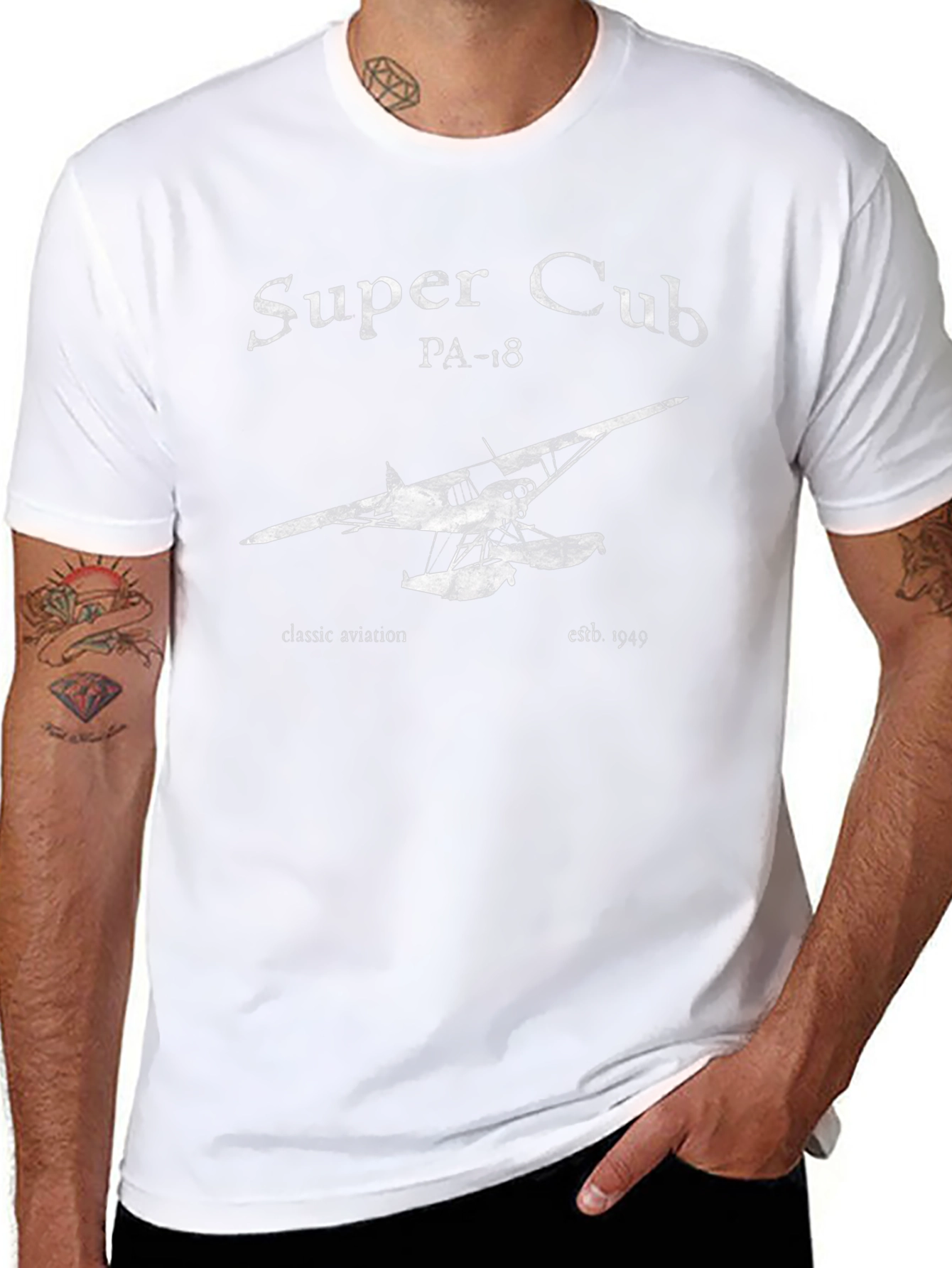 Super Cub PA-18 T-Shirt - Classic Aviation Tee