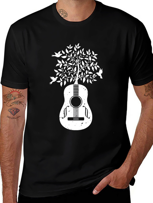 Guitar Tree Graphic T-Shirt - Music Lover Tee
