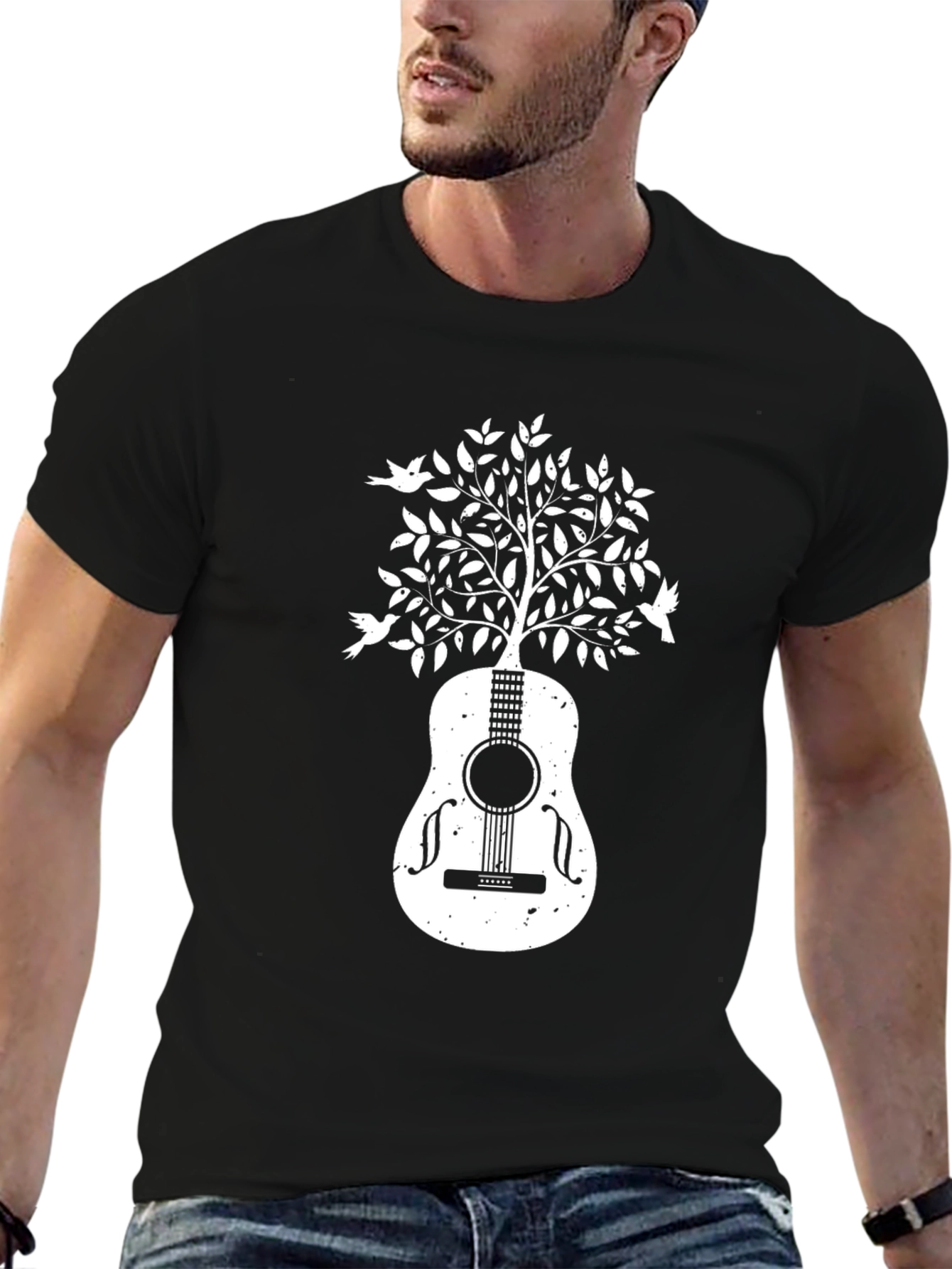 Guitar Tree Graphic T-Shirt - Music Lover Tee