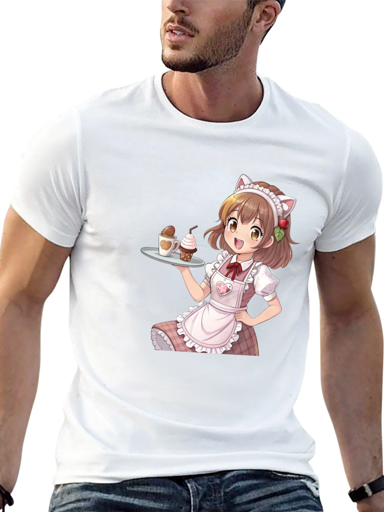 Anime Maid Cafe T-Shirt - Kawaii Style