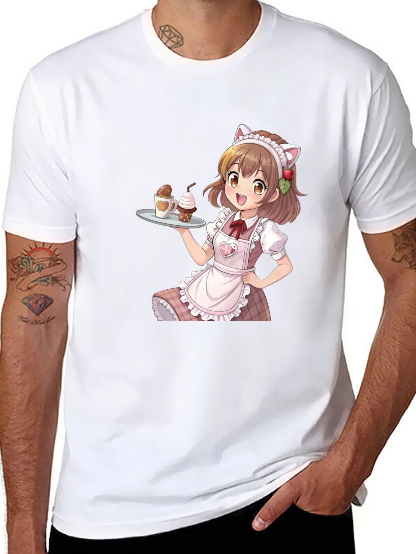 Anime Maid Cafe T-Shirt - Kawaii Style
