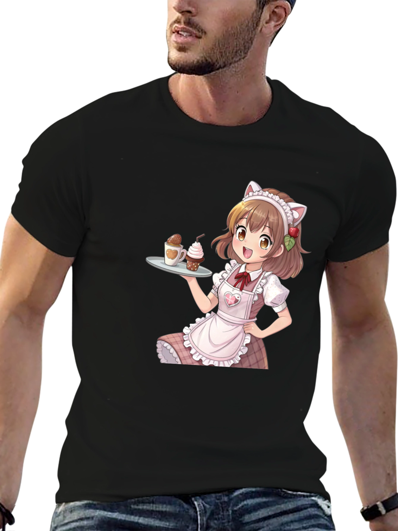 Anime Maid Cafe T-Shirt - Kawaii Style