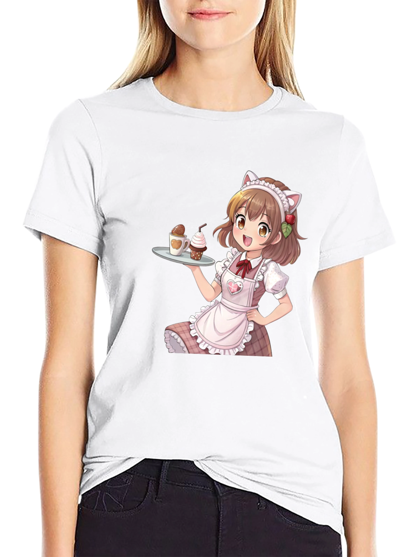 Anime Maid Cafe T-Shirt - Kawaii Style