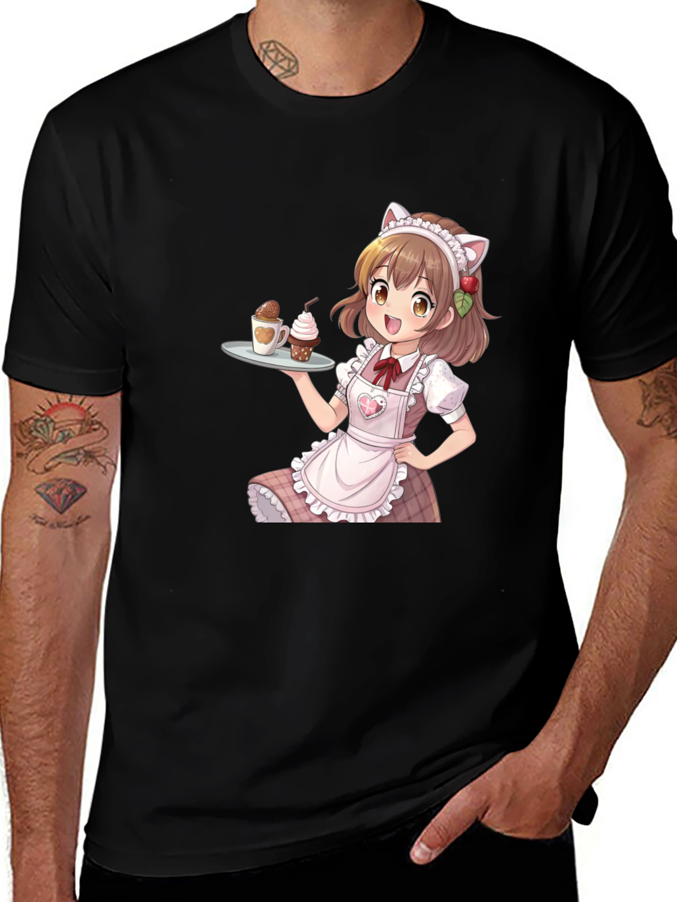 Anime Maid Cafe T-Shirt - Kawaii Style
