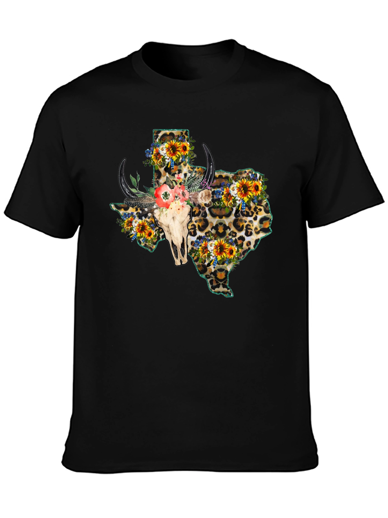 Texas Leopard Skull Graphic Tee