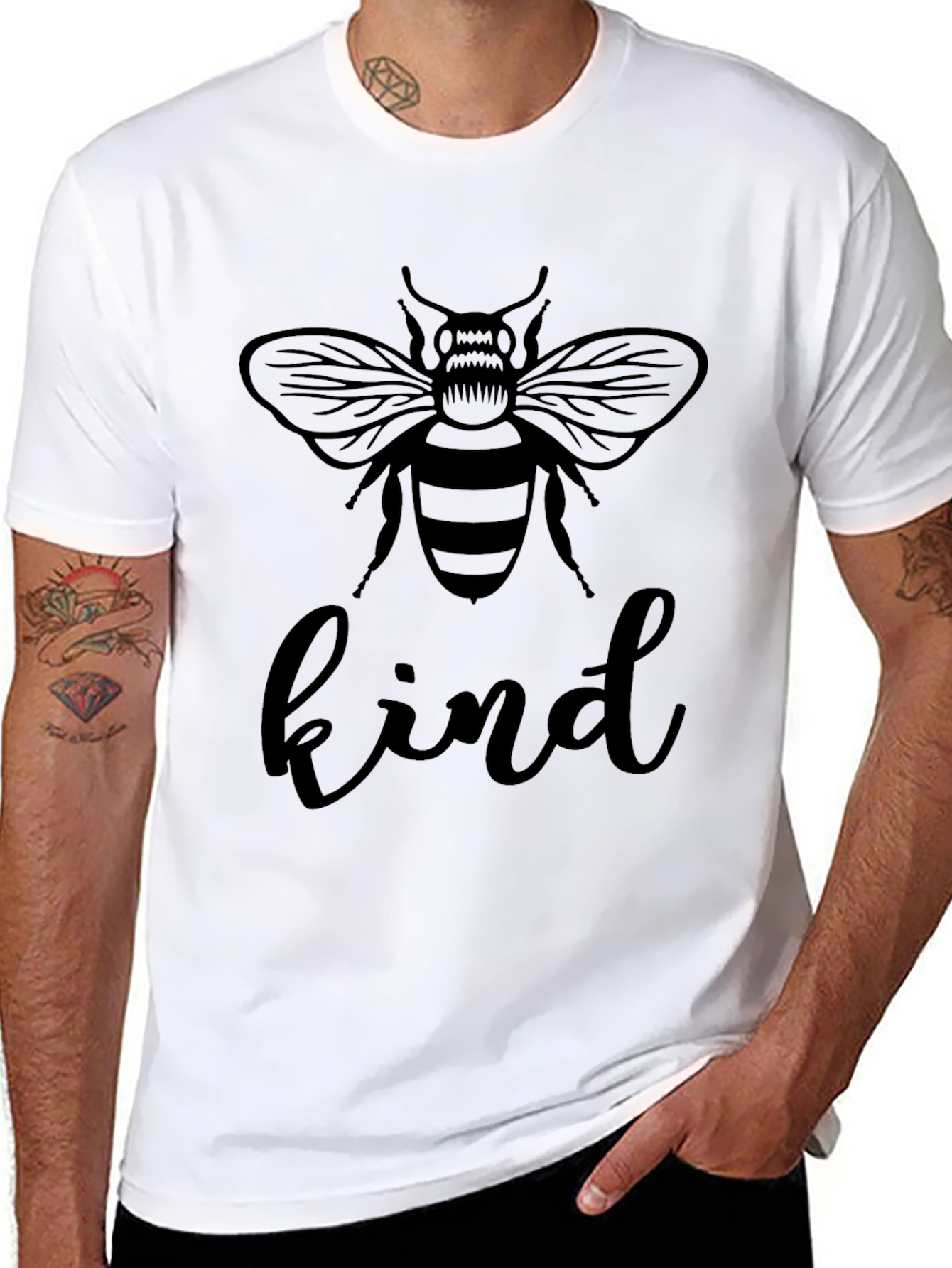 Bee Kind Graphic Tee - Soft Cotton Casual Shirt