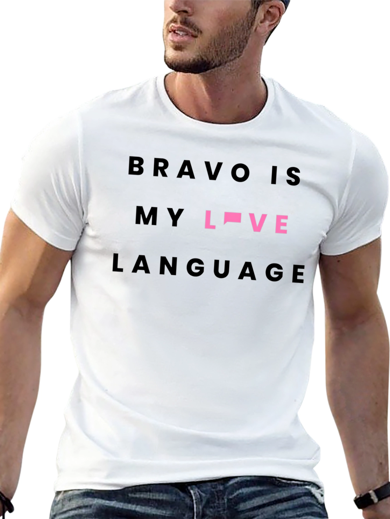 Bravo Is My Love Language Black Tee