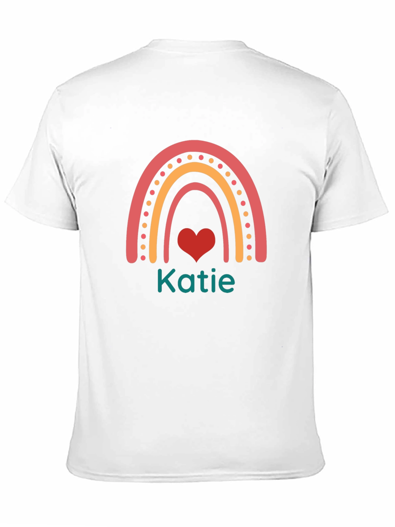 Personalized Rainbow Heart T-Shirt - Katie