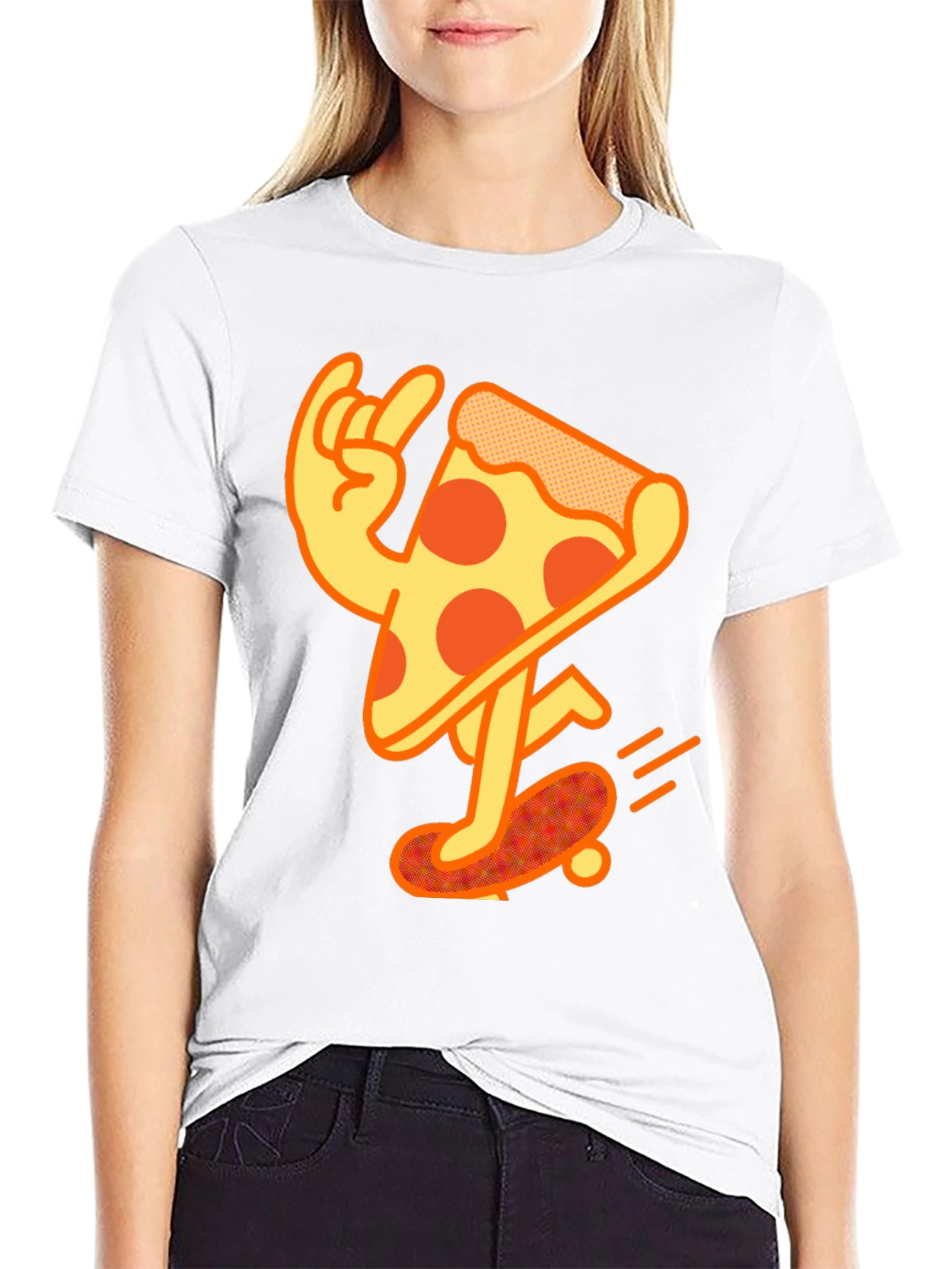 Pizza Skateboard T-Shirt