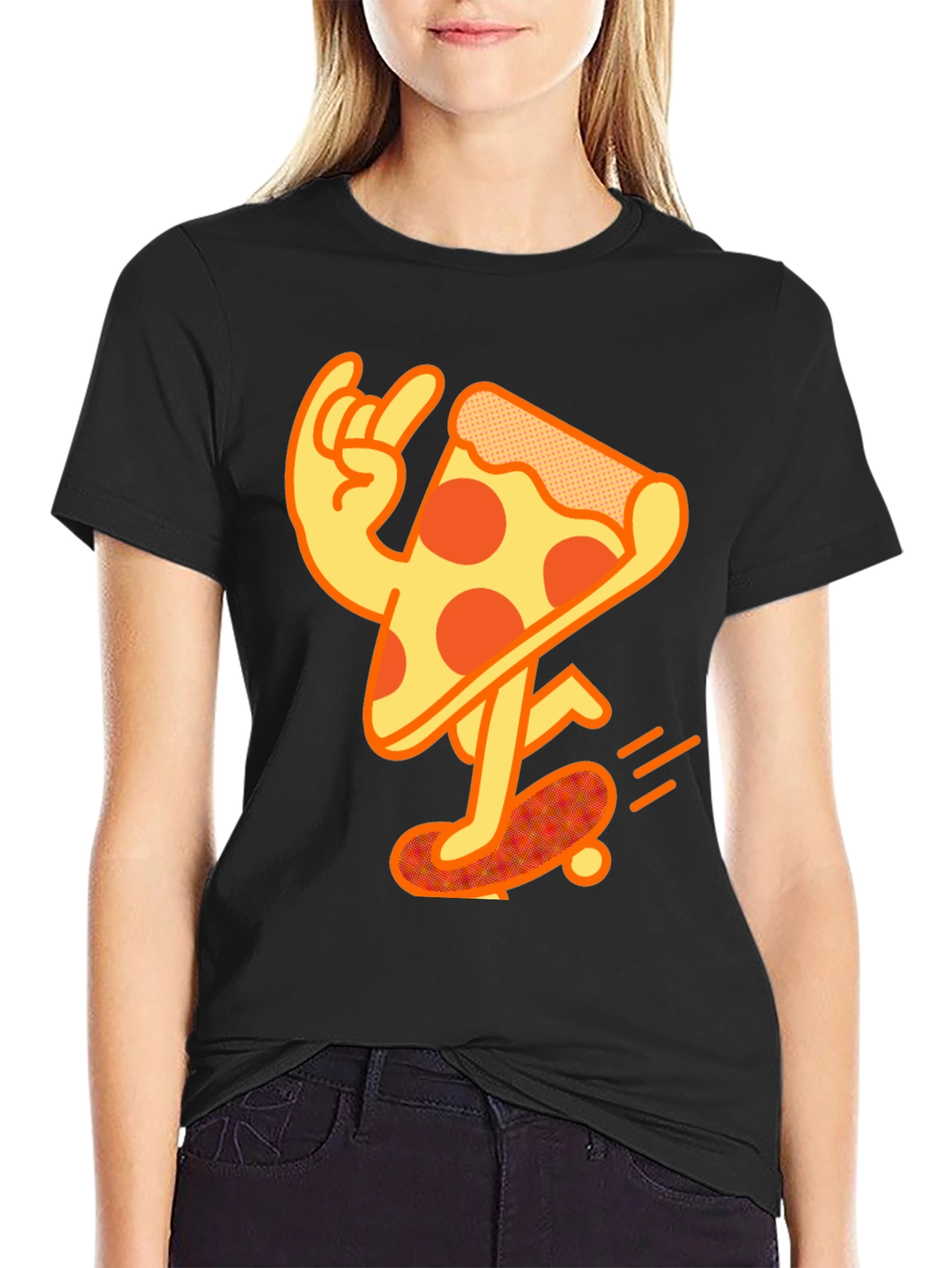 Pizza Skateboard T-Shirt