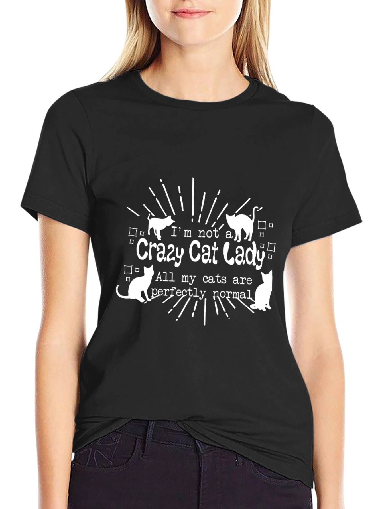 Crazy Cat Lady Graphic Tee - Novelty T-Shirt