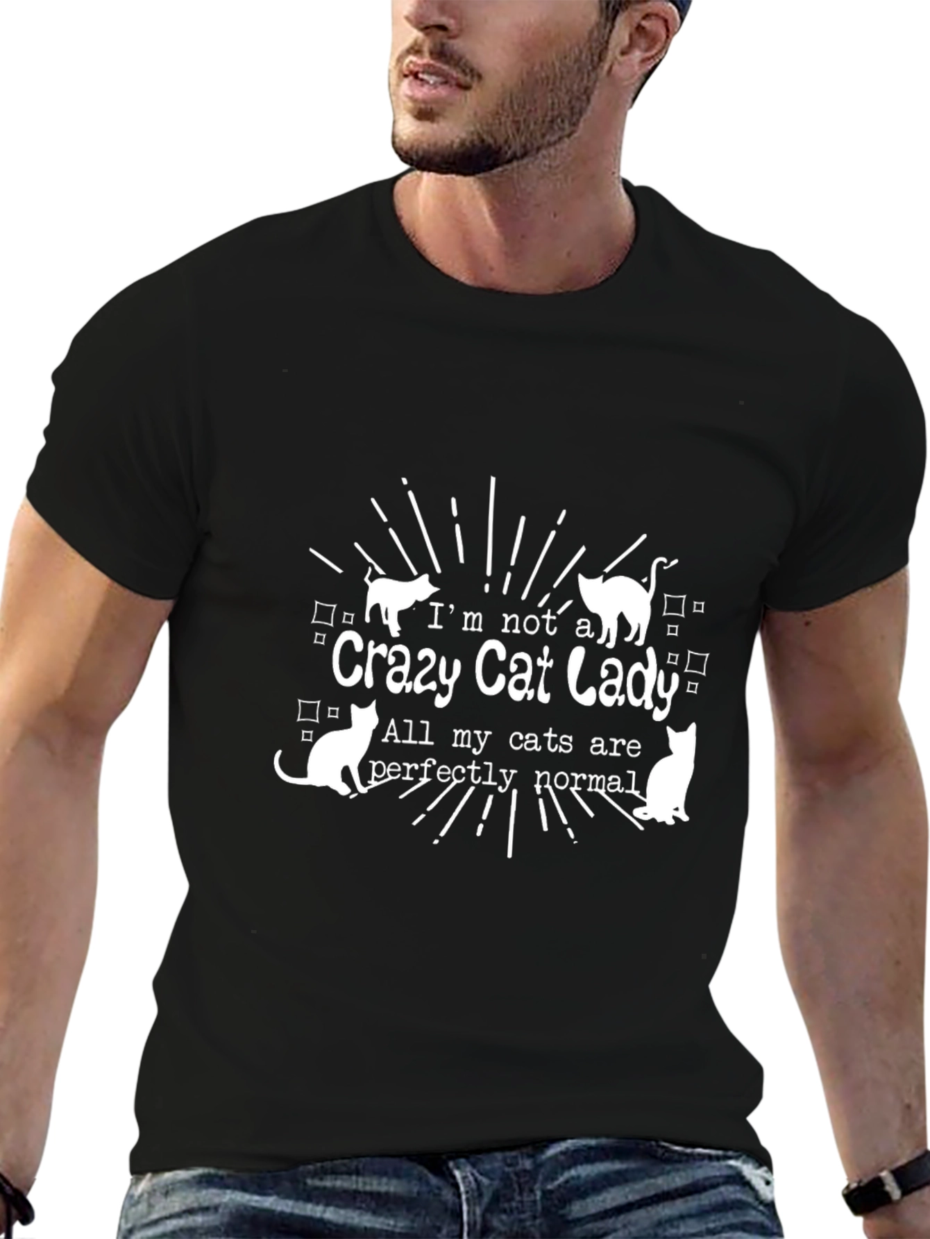 Crazy Cat Lady Graphic Tee - Novelty T-Shirt