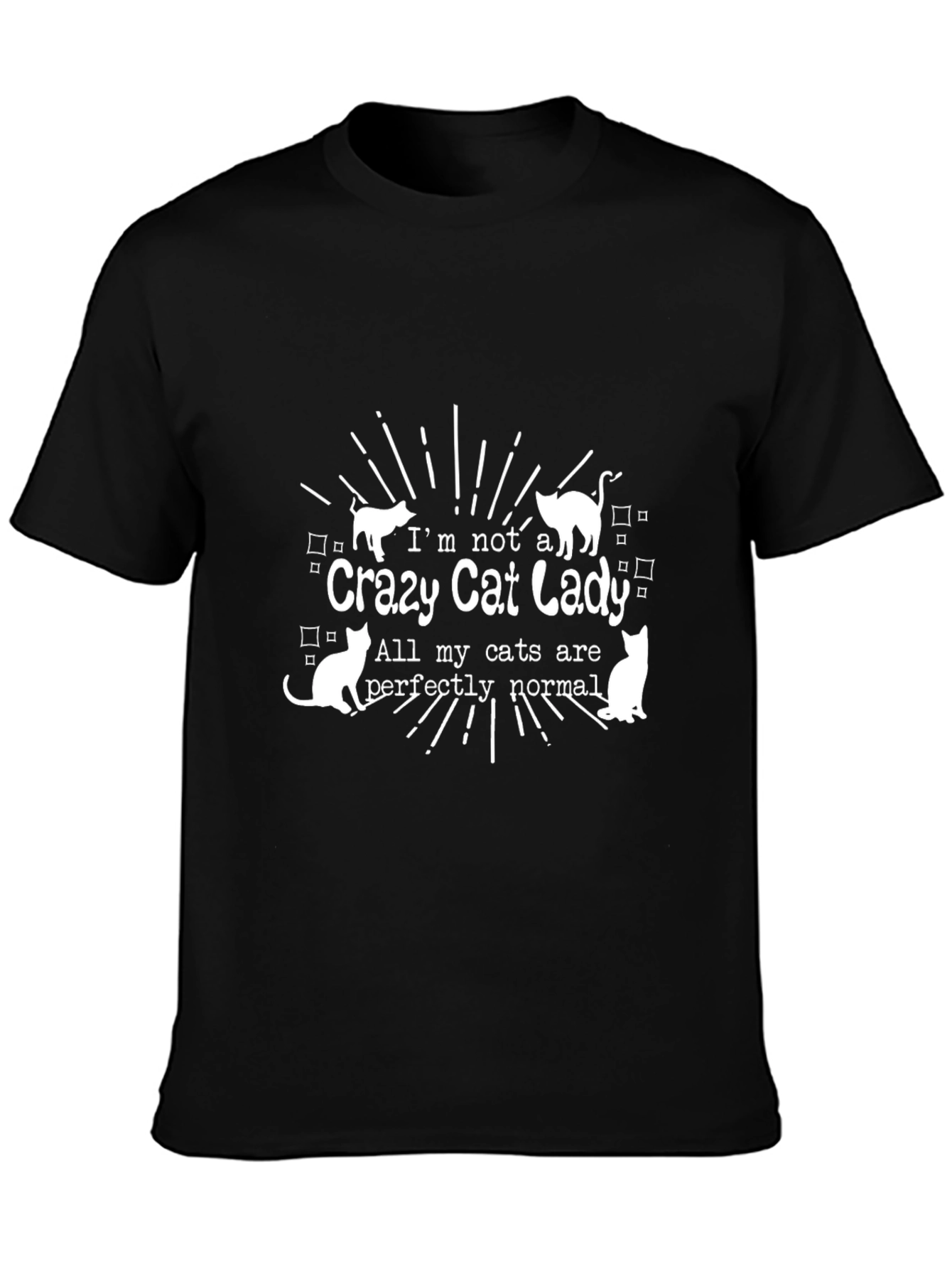 Crazy Cat Lady Graphic Tee - Novelty T-Shirt