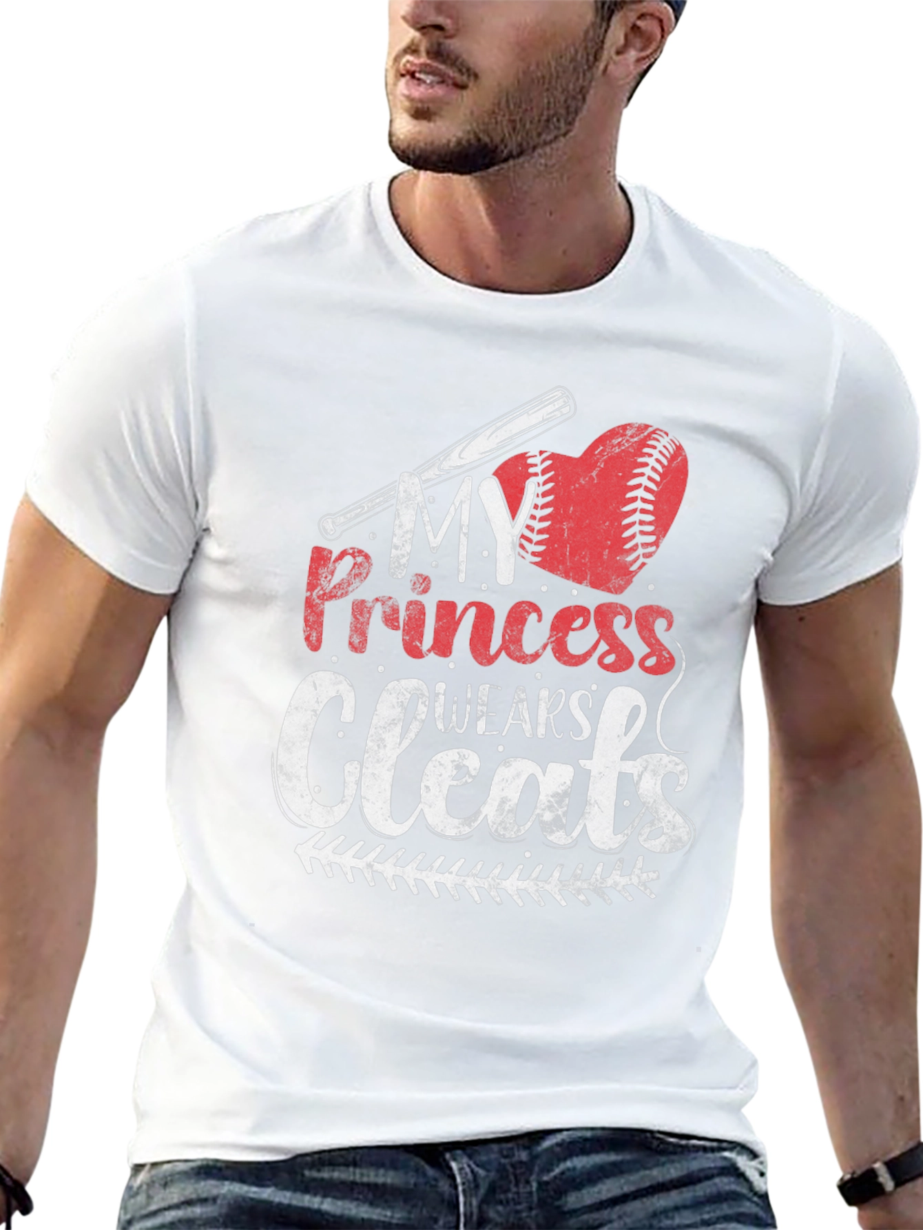 My Princess Wears Cleats Baseball Graphic Tee