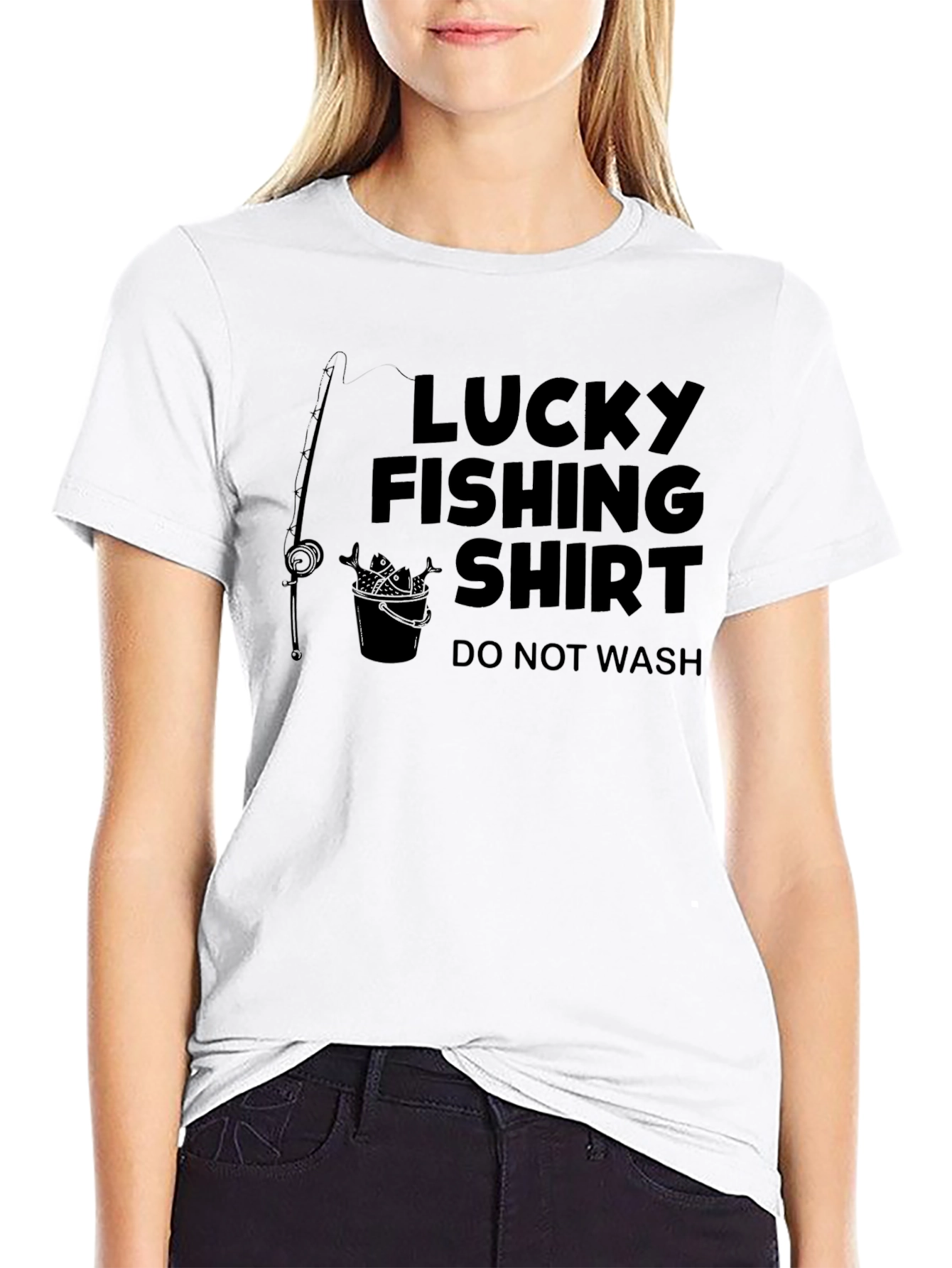 Lucky Fishing Shirt - Do Not Wash Novelty Tee