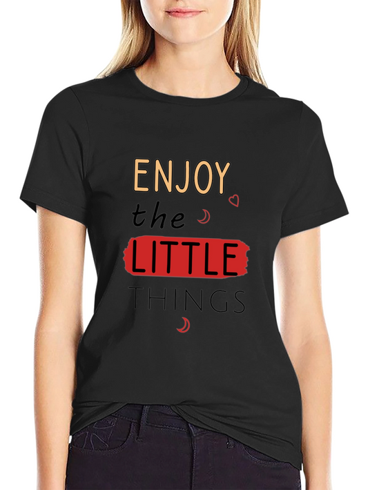 Enjoy The Little Things Graphic Tee - Black