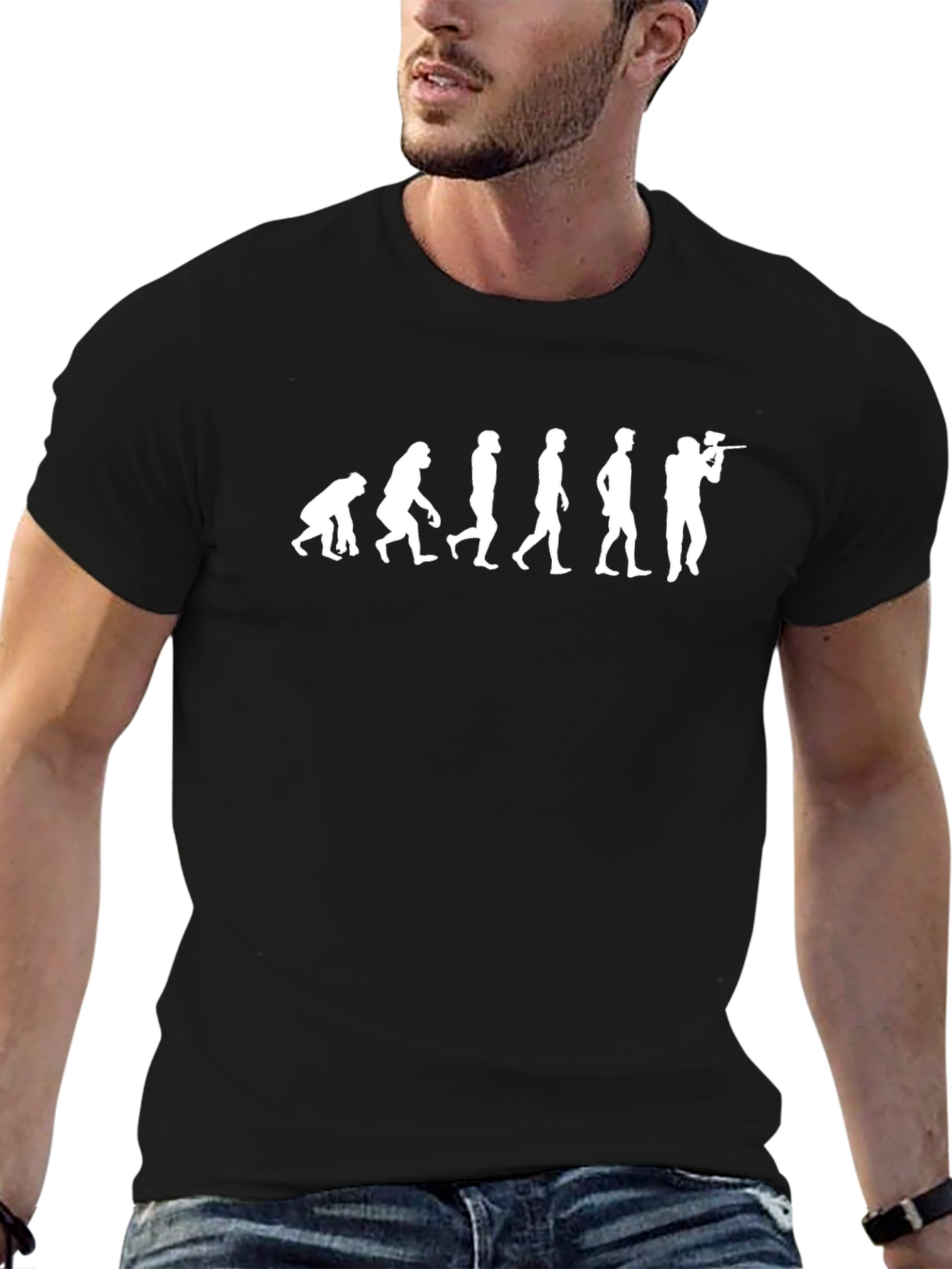 Paintball Evolution Graphic T-Shirt - Black