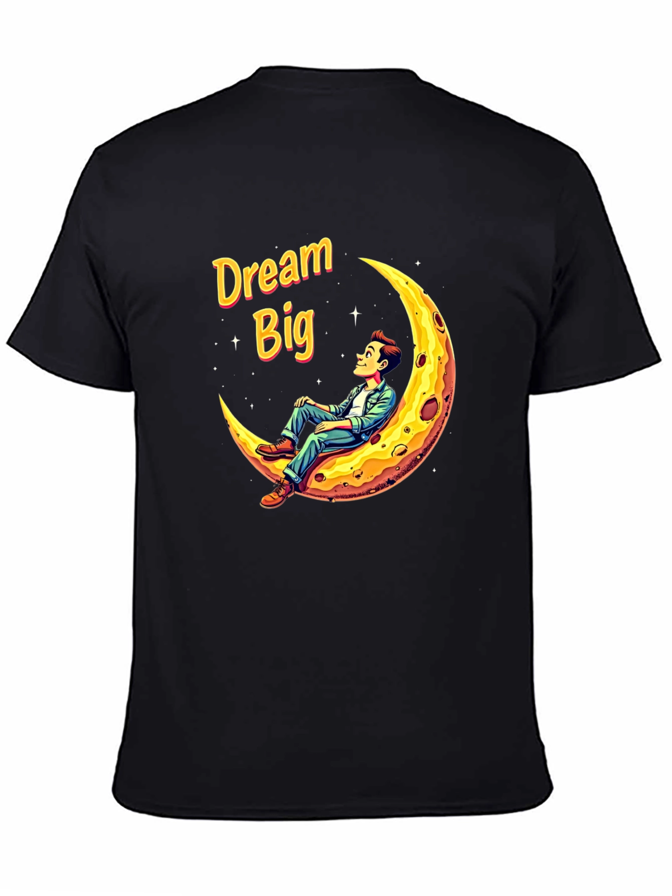 Dream Big T-Shirt Man on the Moon Graphic Tee