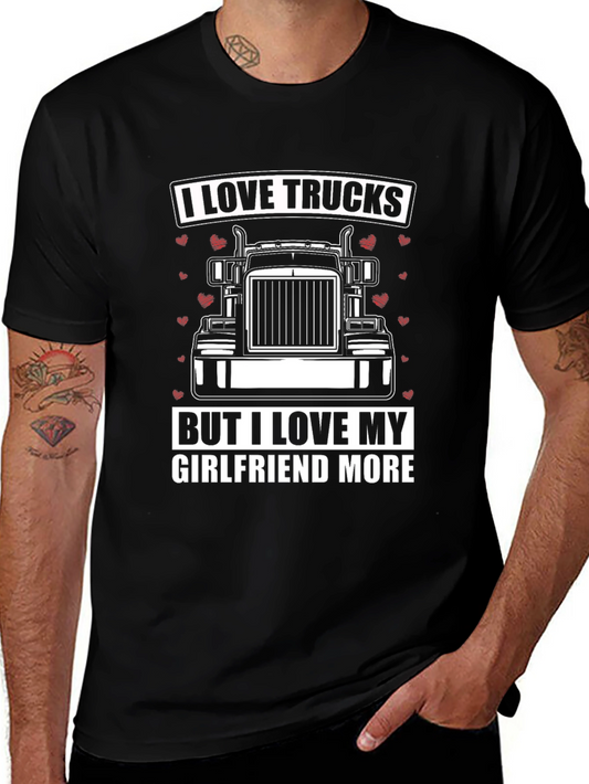 I Love Trucks T-Shirt - Boyfriend Gift