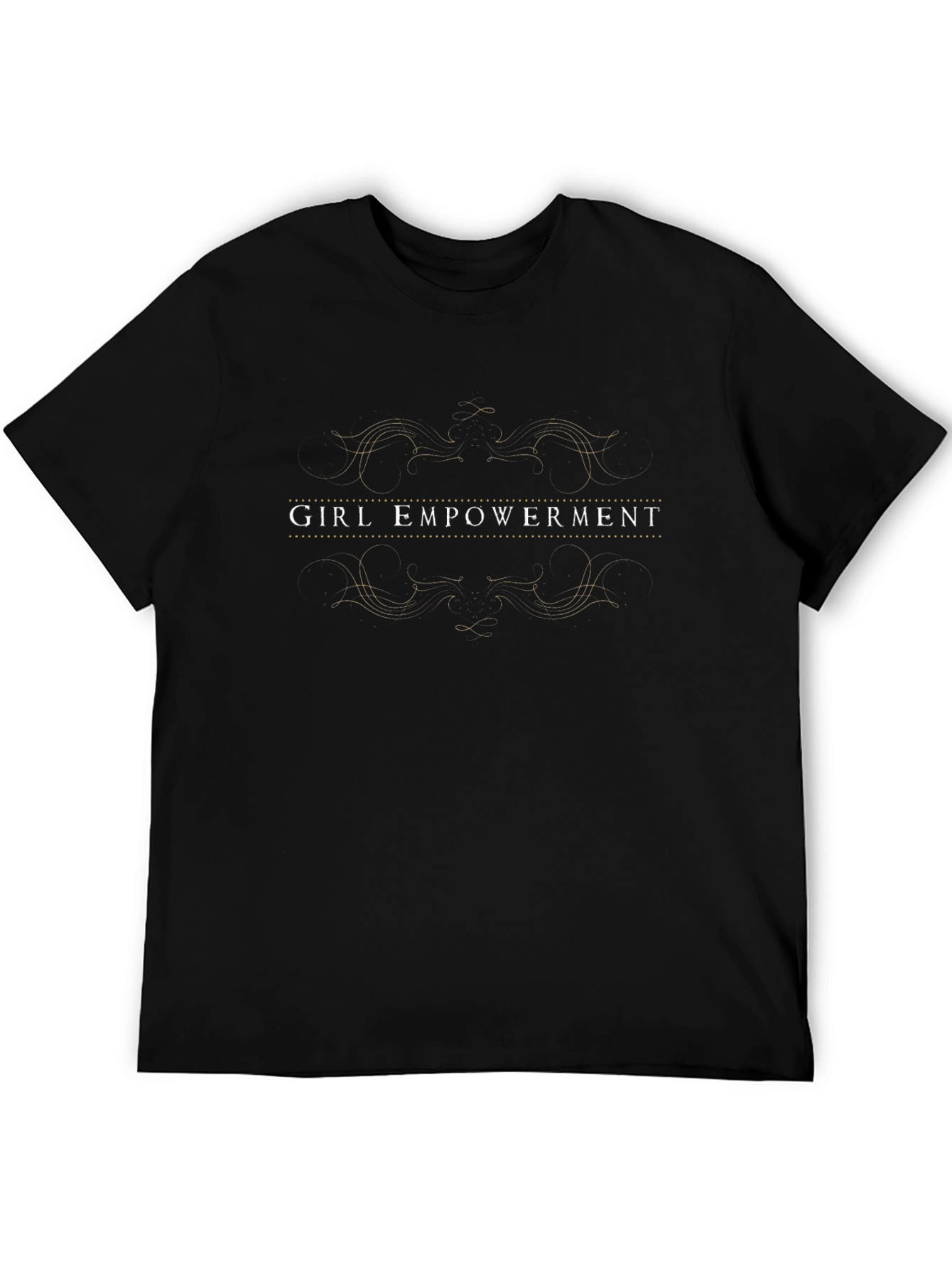 Girl Empowerment Graphic Tee - Black Cotton Blend