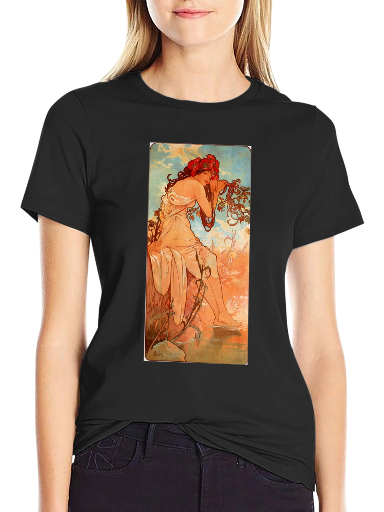 Art Nouveau Woman Graphic Tee