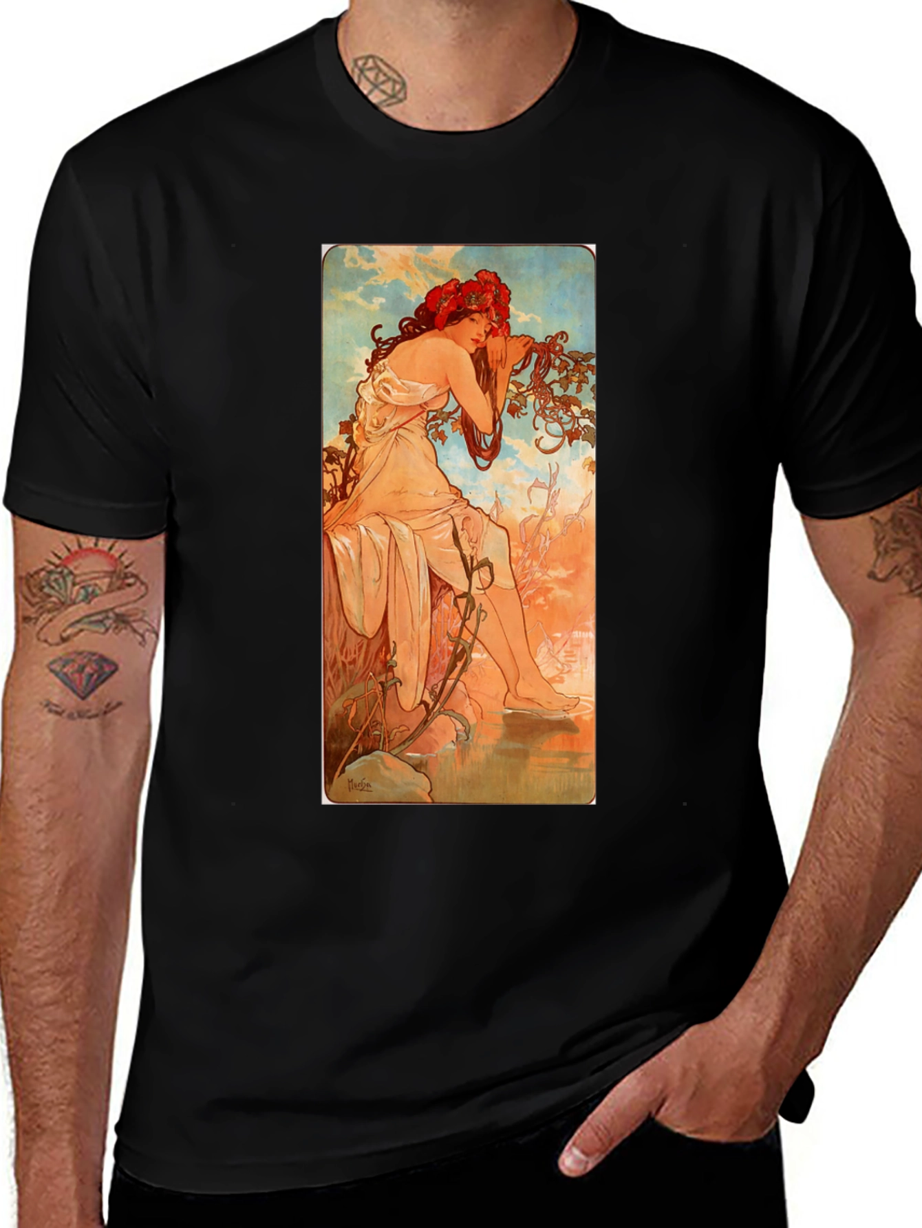 Art Nouveau Woman Graphic Tee