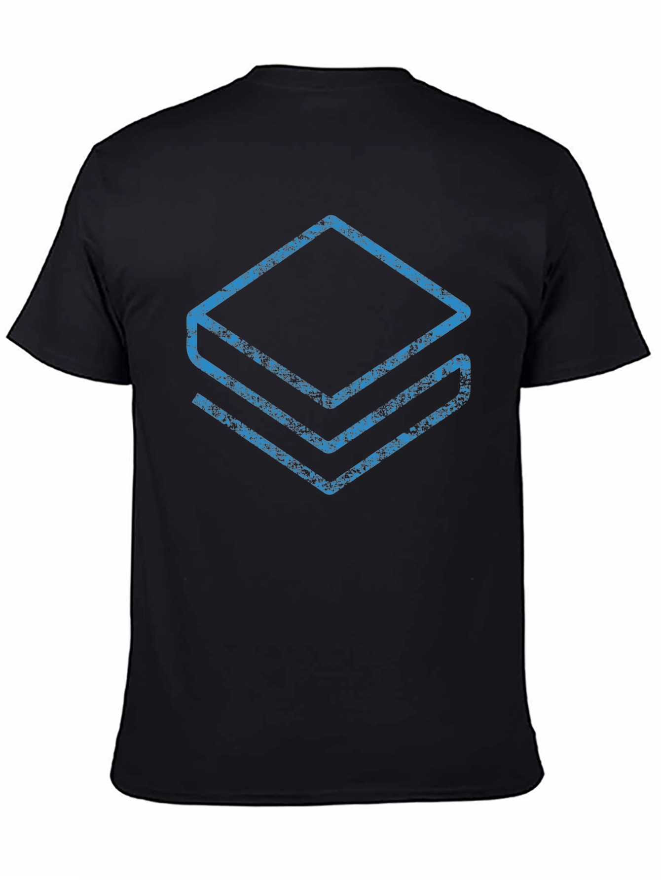 Geometric Layered Graphic Tee - Modern Black T-Shirt