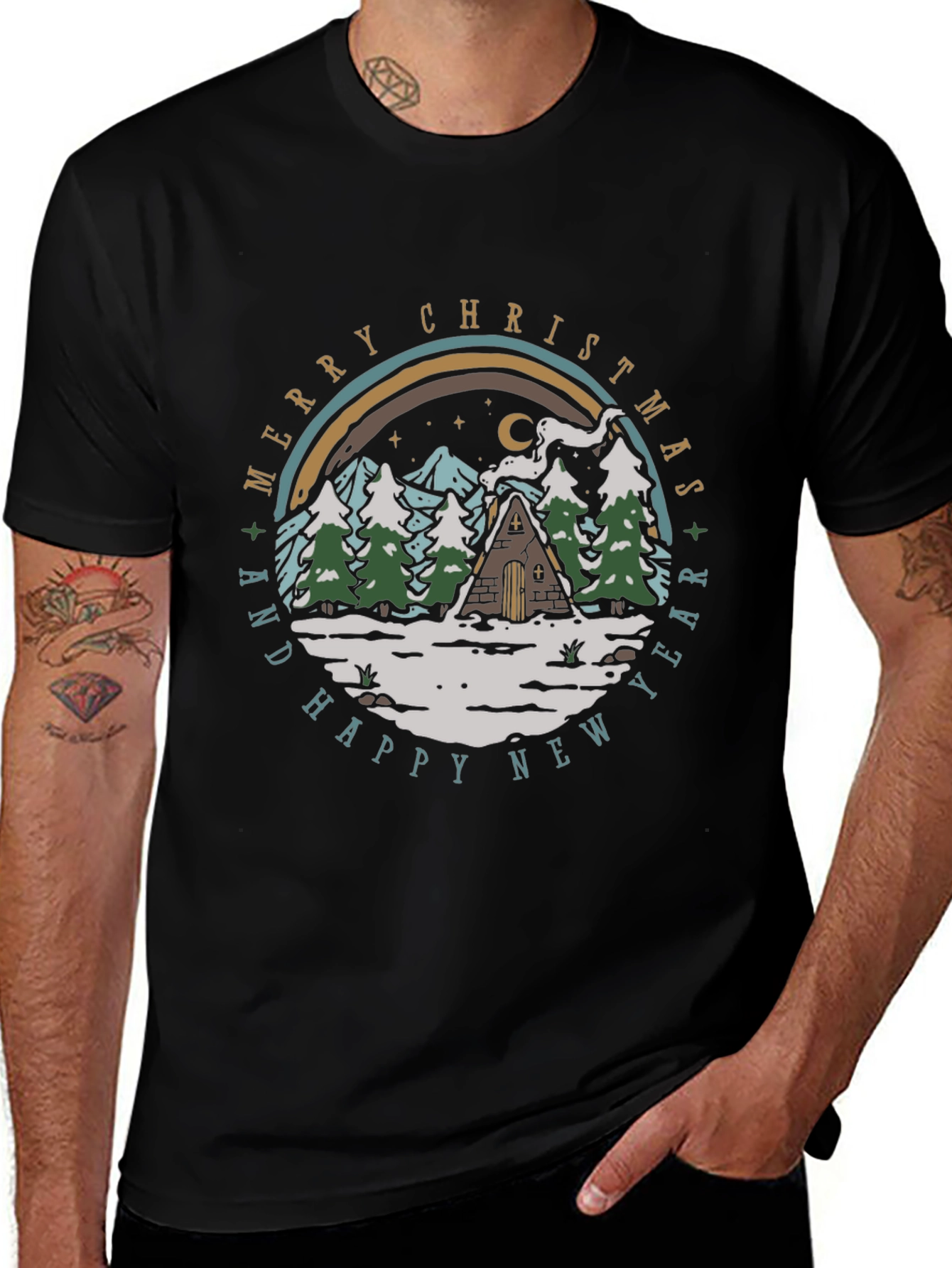 Merry Christmas & Happy New Year Graphic Tee