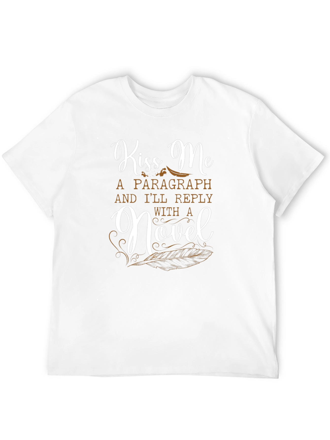 Kiss Me a Novel Writer Graphic Tee