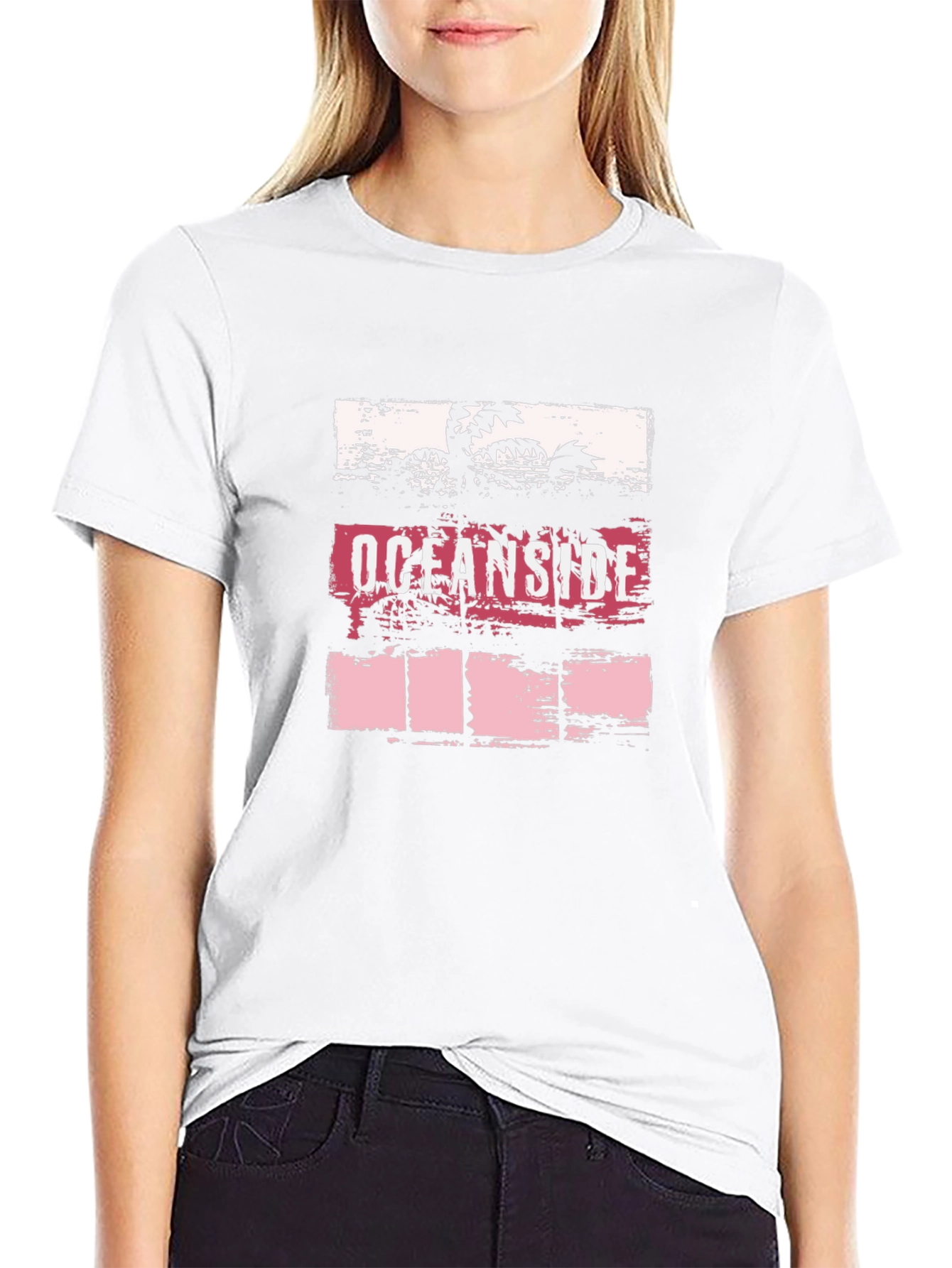 Oceanside Palms Graphic Tee - Classic Beach Style