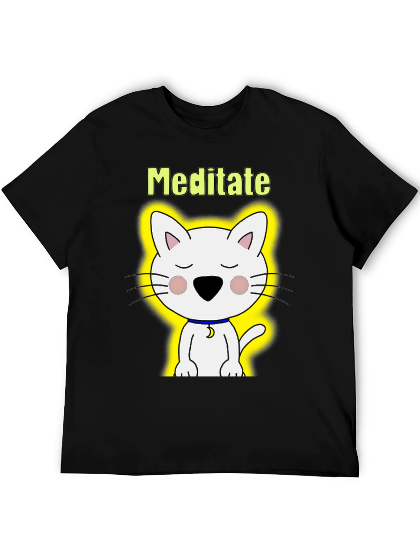 Meditate Cat Graphic T-Shirt - Relaxed Fit