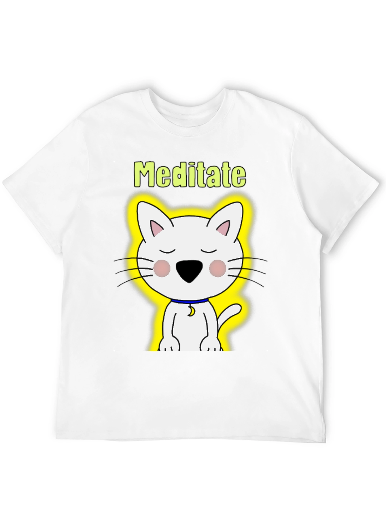 Meditate Cat Graphic T-Shirt - Relaxed Fit