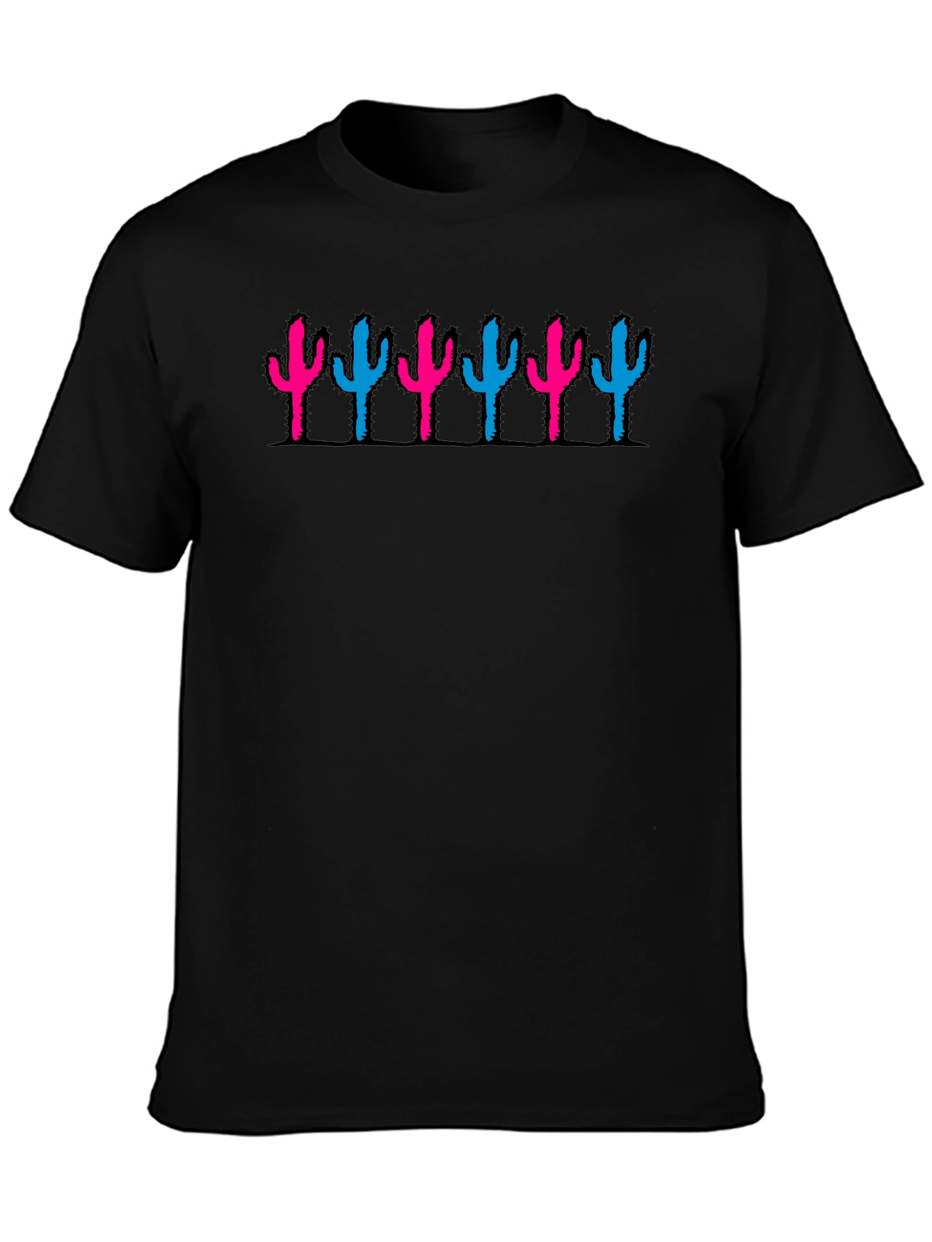Cactus Print Crew Neck T-Shirt