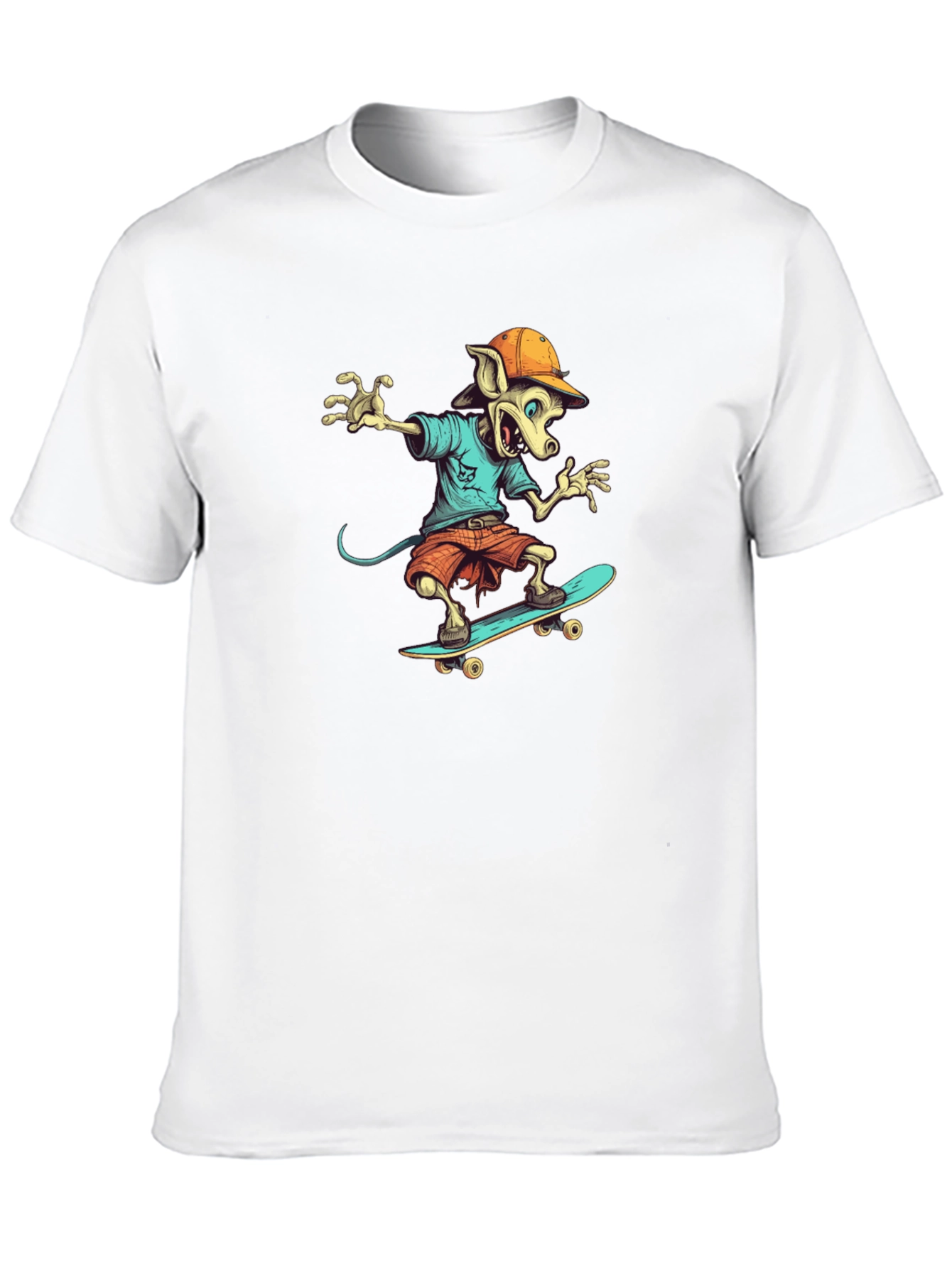 Skateboarding Rat Graphic T-Shirt