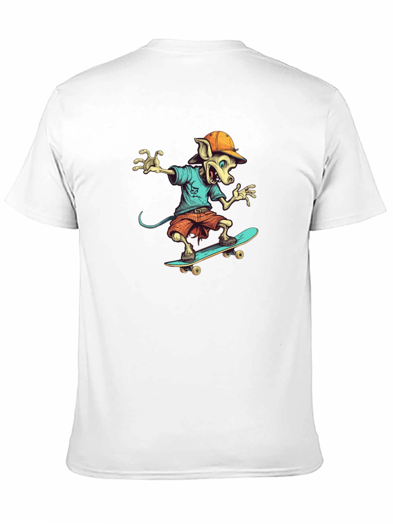 Skateboarding Rat Graphic T-Shirt